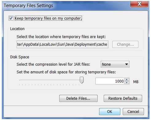 Clear Java cache on a Windows computer (PC)