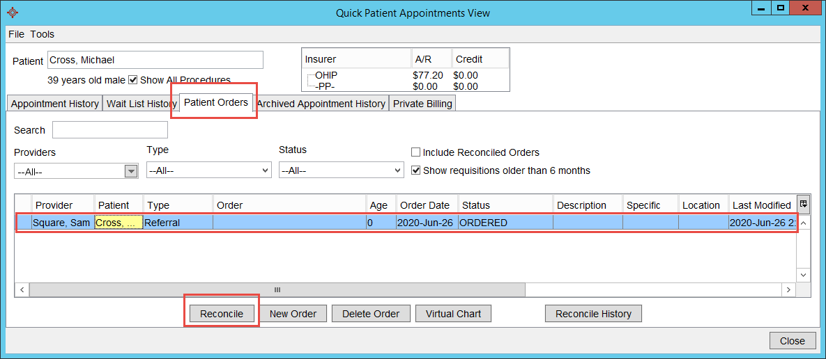 EMR - Outstanding Requisitions, Referrals, and Orders (ORRO) Tracking